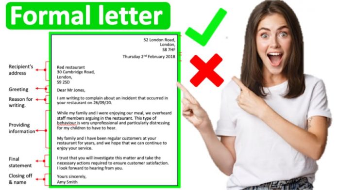 How to write a formal letter